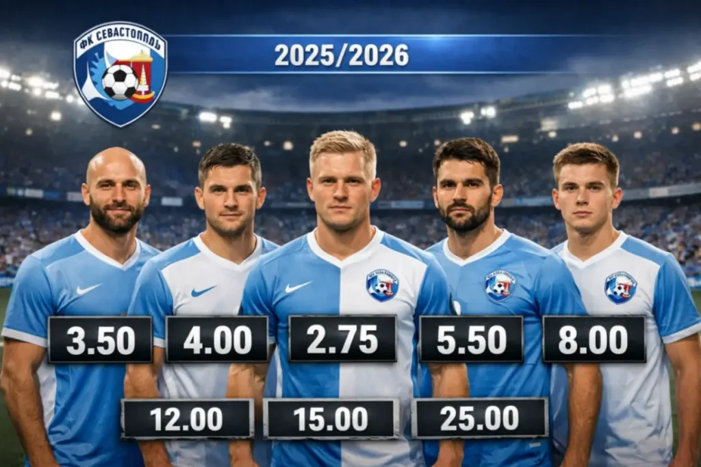 Ставки на лучшего бомбардира ФК «Севастополь» 2025/2026 Ставки на лучшего бомбардира ФК «Севастополь» 2025/2026